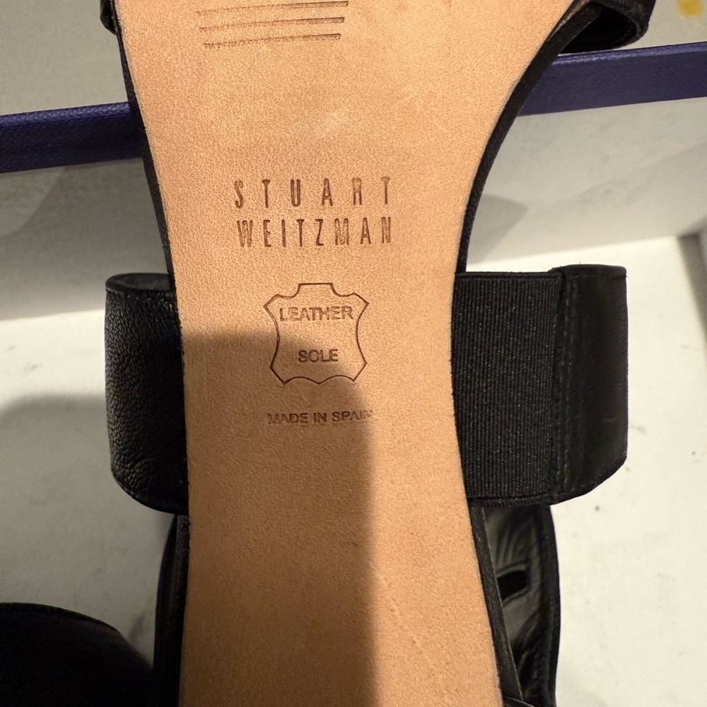 Stuart Weitzman Black Strappy Heels - Picture 4 of 6